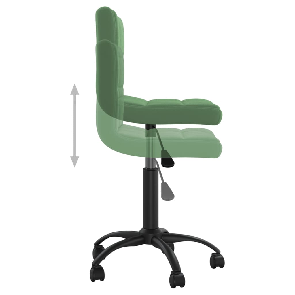 Sedia Da Ufficio Girevole Verde Scuro In Velluto - Image 5