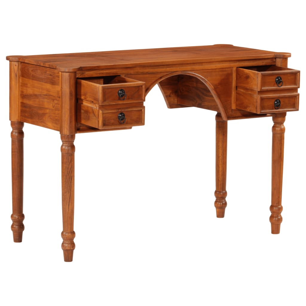Scrivania Con Cassetti 110x50x76 Cm In Legno Massello Di Acacia