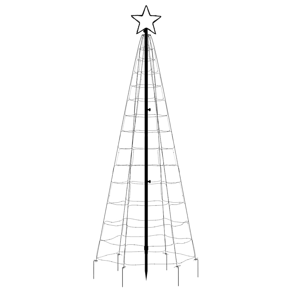 Albero Di Natale A Led Con Punte 220 Led Colorato 180 cm - Image 4