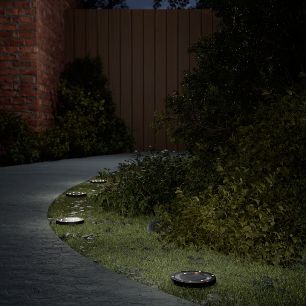 Luci Solari Da Terra Con Picchetti Da Esterno 4pz Bianco Caldo