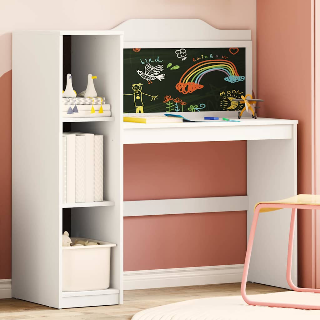 Scrivania Lavagna Bianco 120 X 45 X 118,5 Cm Legno Multistrato