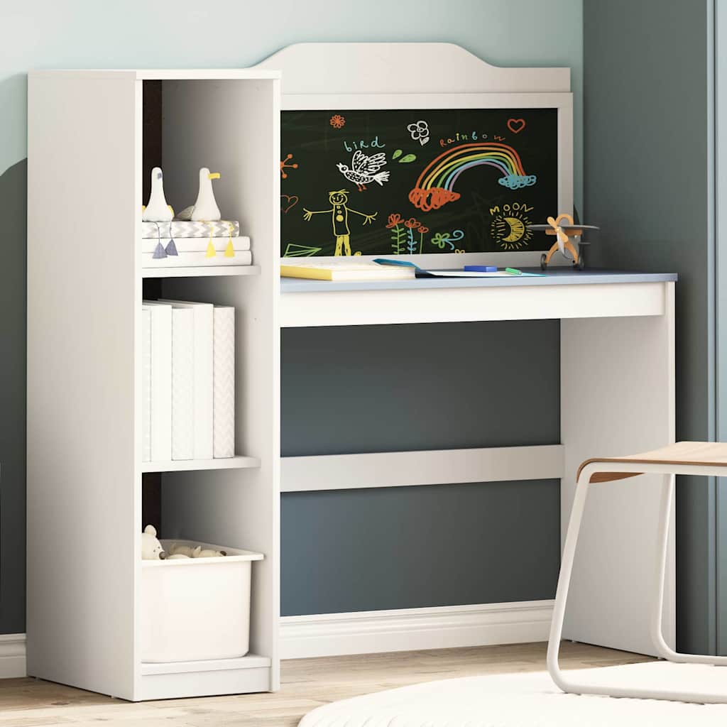 Scrivania Lavagna Bianco E Grigio 120 X 45 X 118,5 cm