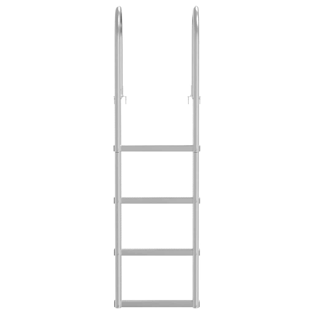 Scala Da Dock A 4 Gradini Argento 45 ×11,5 ×162 Cm Alluminio - Image 4