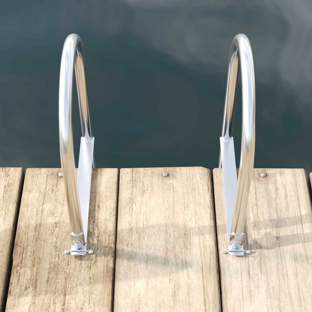 Scala Da Dock A 5 Gradini Argento 45 ×11,5 ×190 Cm Alluminio - Image 3