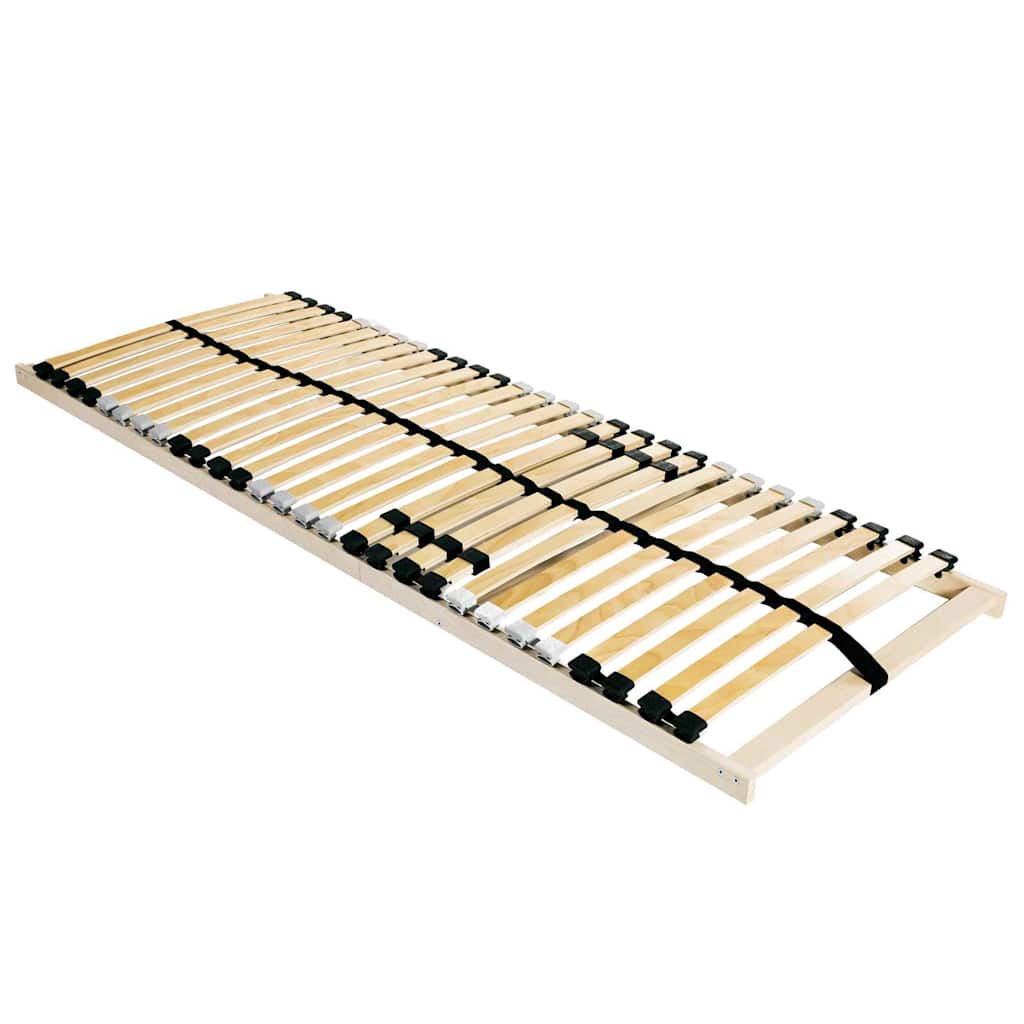 Base A Doghe Marrone 140 X 190 Cm Legno Massello Di Faggio