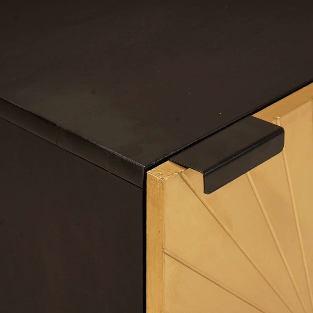 Mobile Da Bagno Con Lo Scaffale Nero E Oro 38 X 33 X 58 cm - Image 6