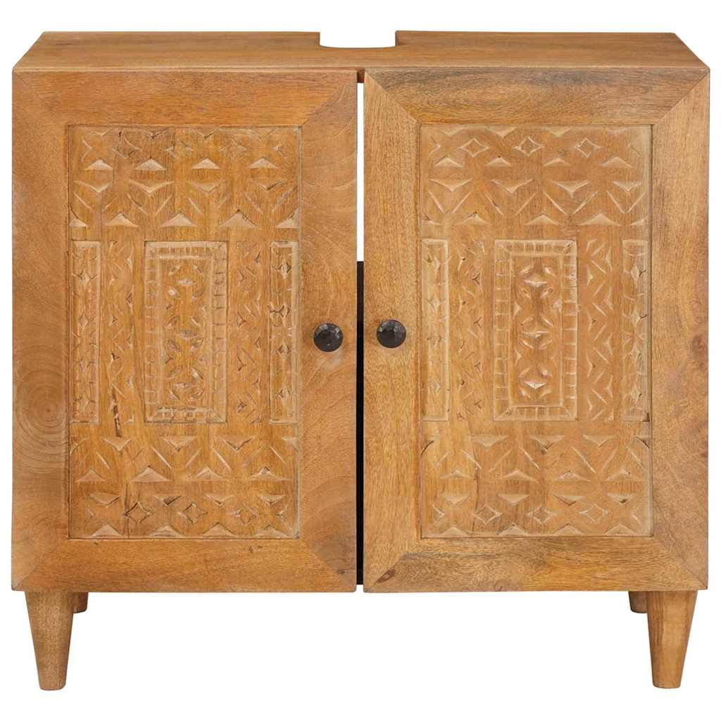 Mobile Da Bagno Con Porta Marrone Chiaro 62 X 33 X 58 cm - Image 3