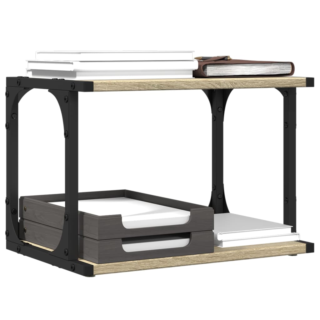 Supporto Stampante 2 Piani Rovere Sonoma 41x28x33,5 Multistrato - Image 5