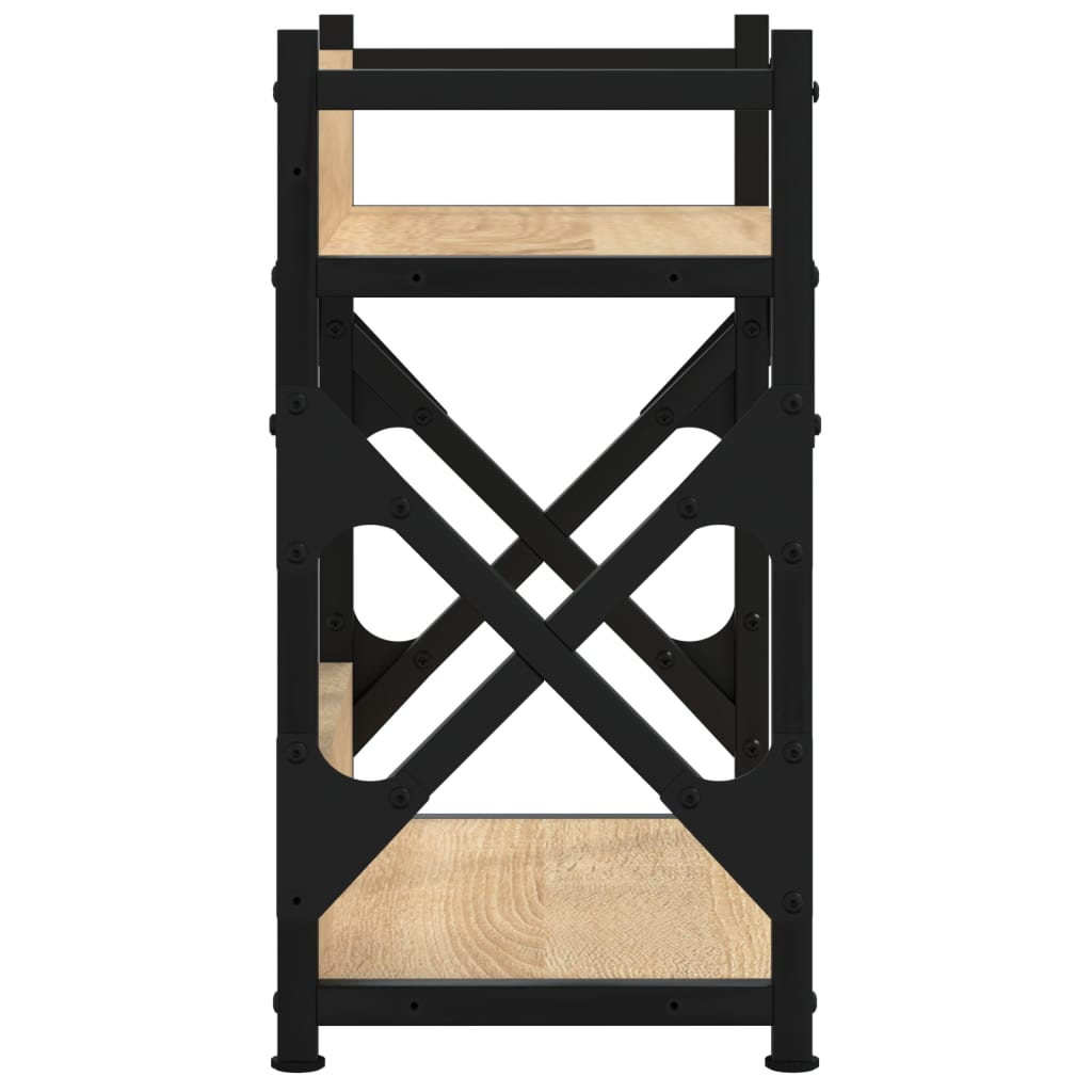 Supporto Stampante 2 Piani Rovere Sonoma 40x20x40cm Multistrato - Image 4