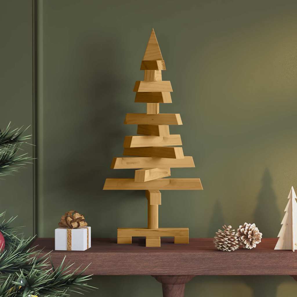 Alberi Di Natale Marrone 60 Cm Legno Di Pino Massello