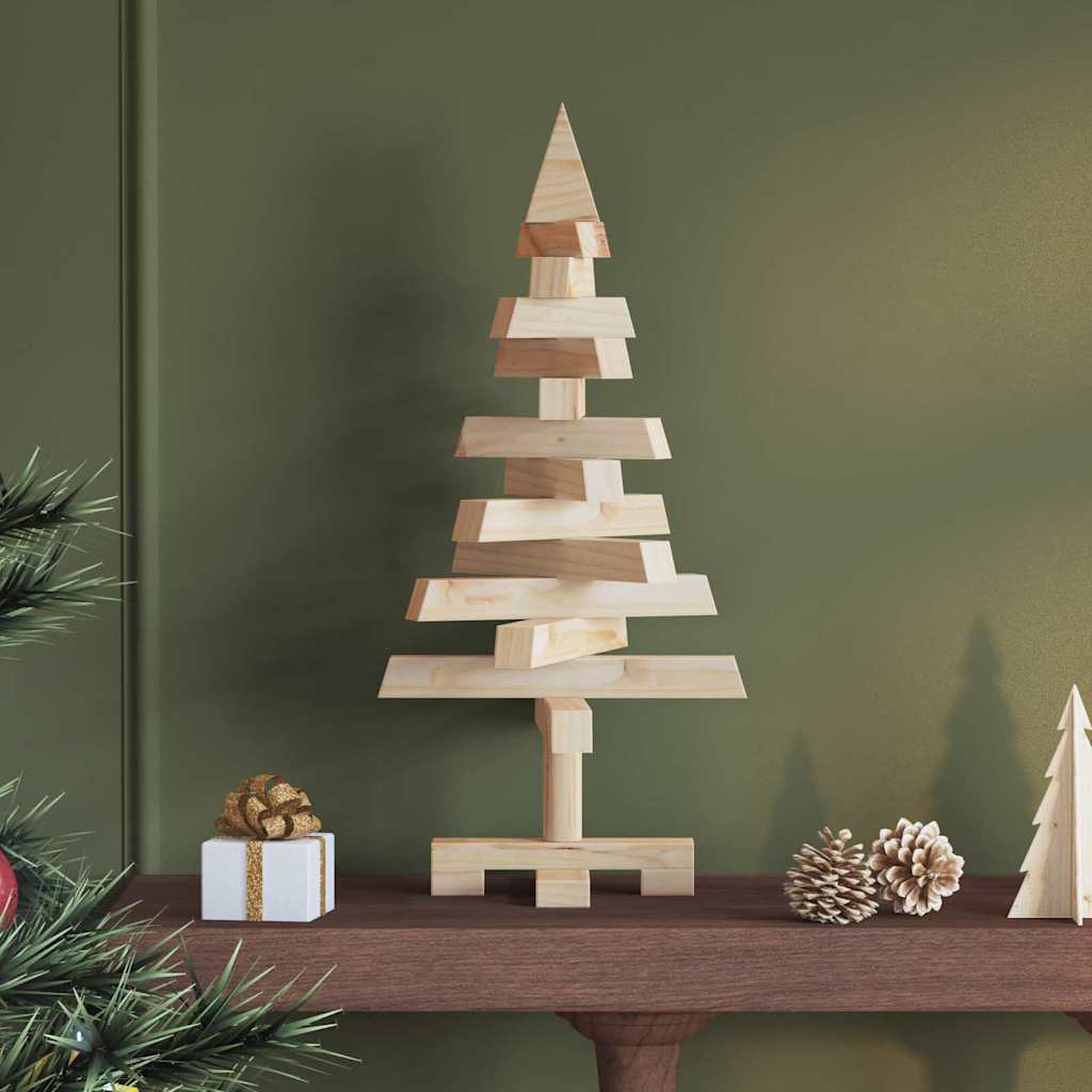 Alberi Di Natale Naturale 60 Cm Legno Di Pino Massello