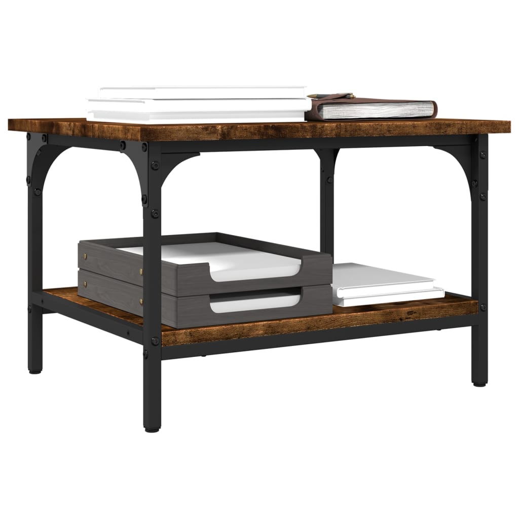 Supporto Stampante 2 Livelli Rovere Fumo 50x40x38cm Multistrato - Image 5