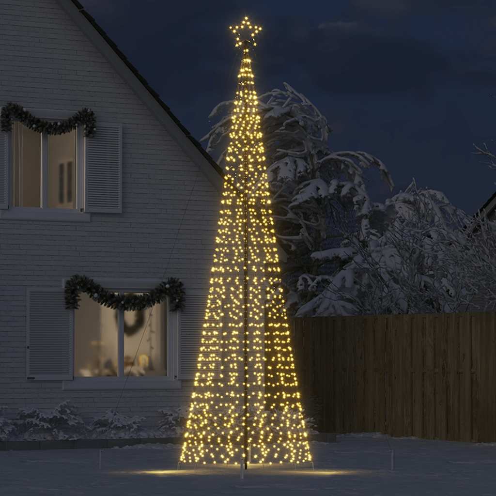 Albero Di Natale A Led Con Punte 1534 Led Bianco Caldo 500 cm - Image 3