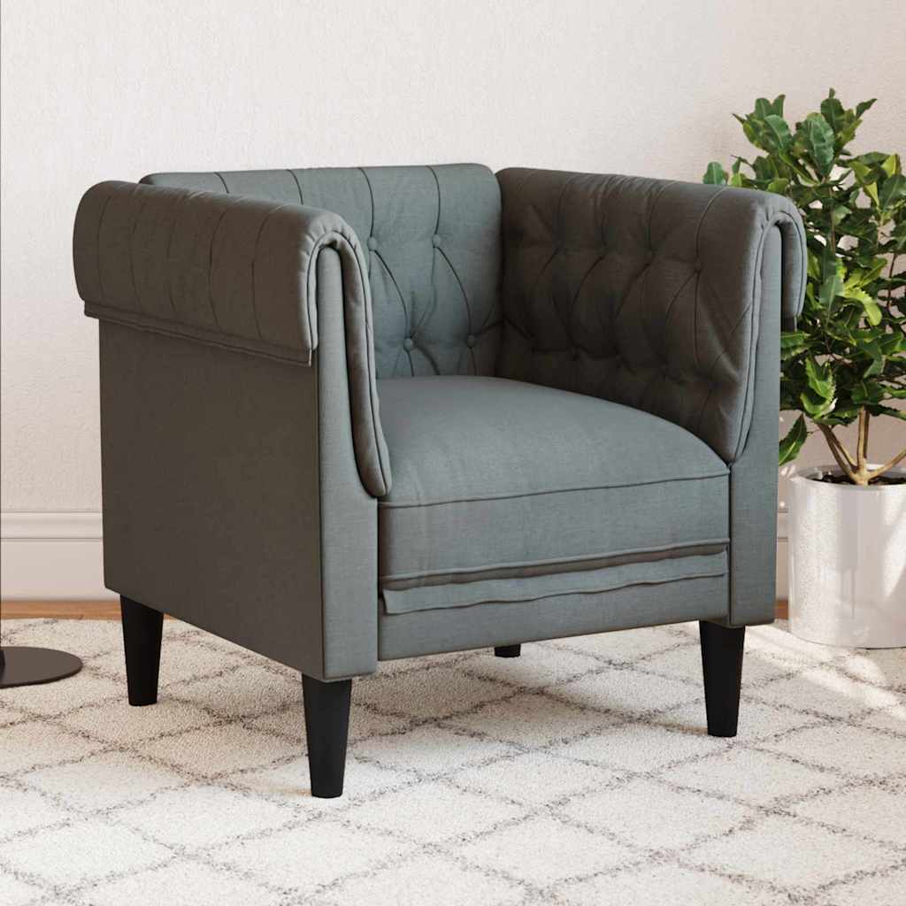 Poltrona Chesterfield Altro Grigio Scuro 78.5 X 74.5 X 74.5 cm
