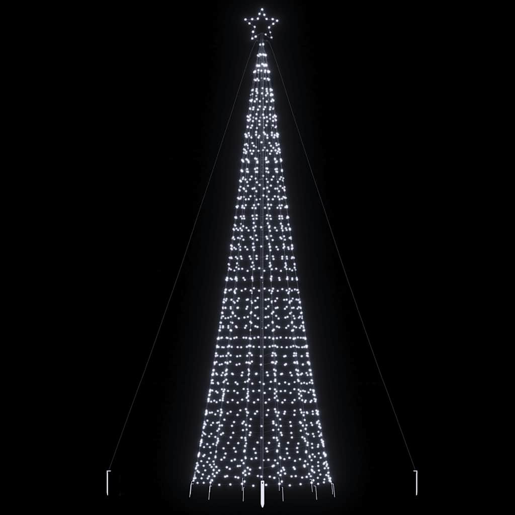 Albero Di Natale A Led Con Punte 1534 Led Bianco Freddo 500 cm