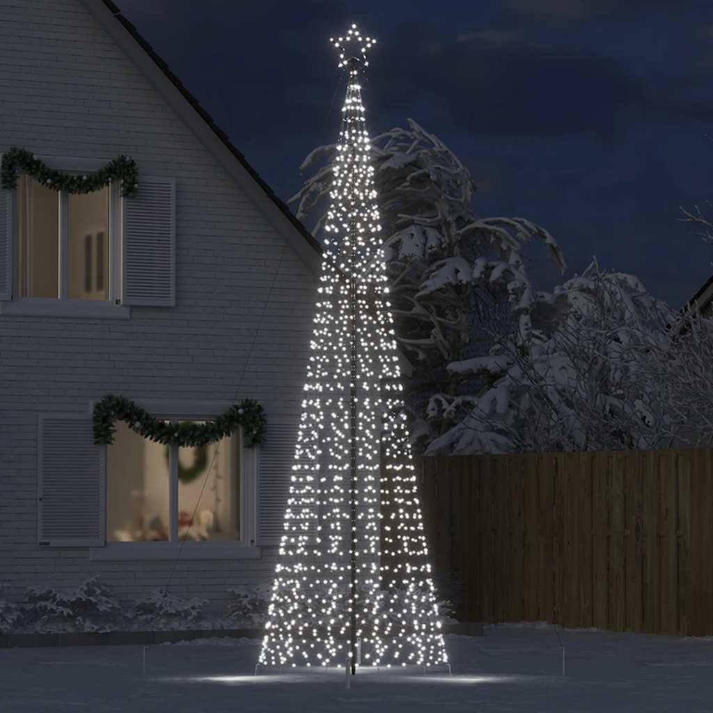 Albero Di Natale A Led Con Punte 1534 Led Bianco Freddo 500 cm - Image 3