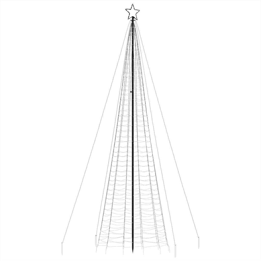 Albero Di Natale A Led Con Punte 1534 Led Bianco Freddo 500 cm - Image 5