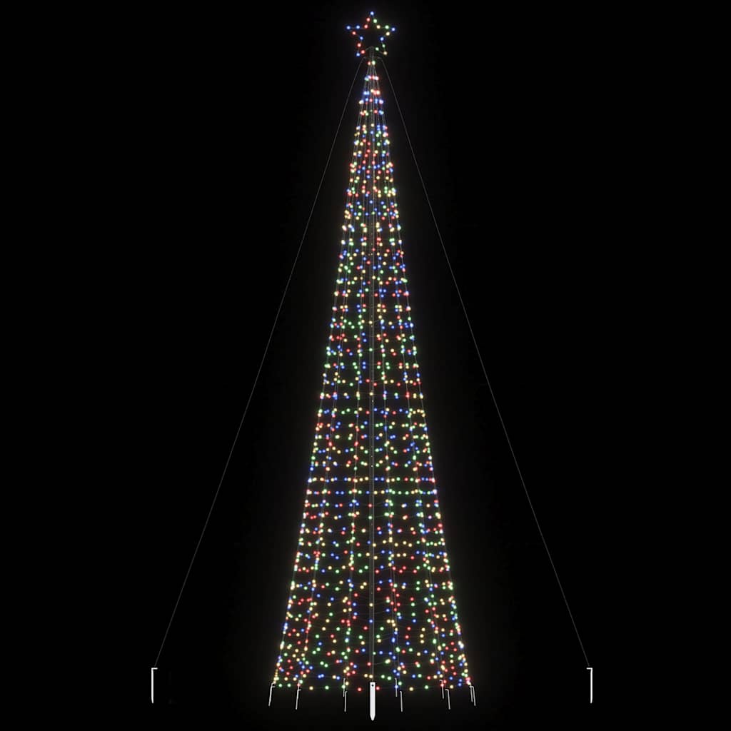 Albero Di Natale A Led Con Punte 1534 Led Colorato 500 cm
