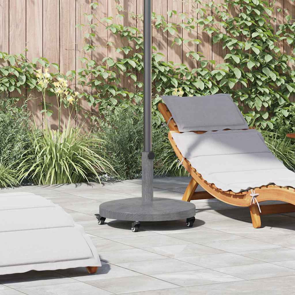 Base Per Ombrellone Aspetto Legno Grigio Scuro 48 X 48 X 32 cm