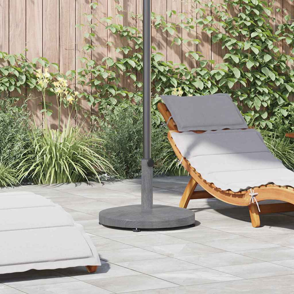 Base Per Ombrellone Aspetto Legno Grigio Scuro 48 X 48 X 32 cm