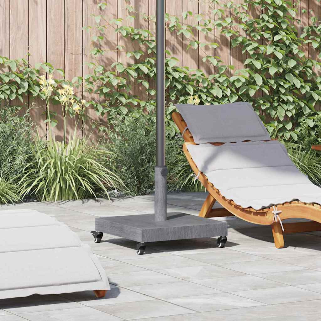 Base Per Ombrellone Aspetto Legno Grigio Scuro