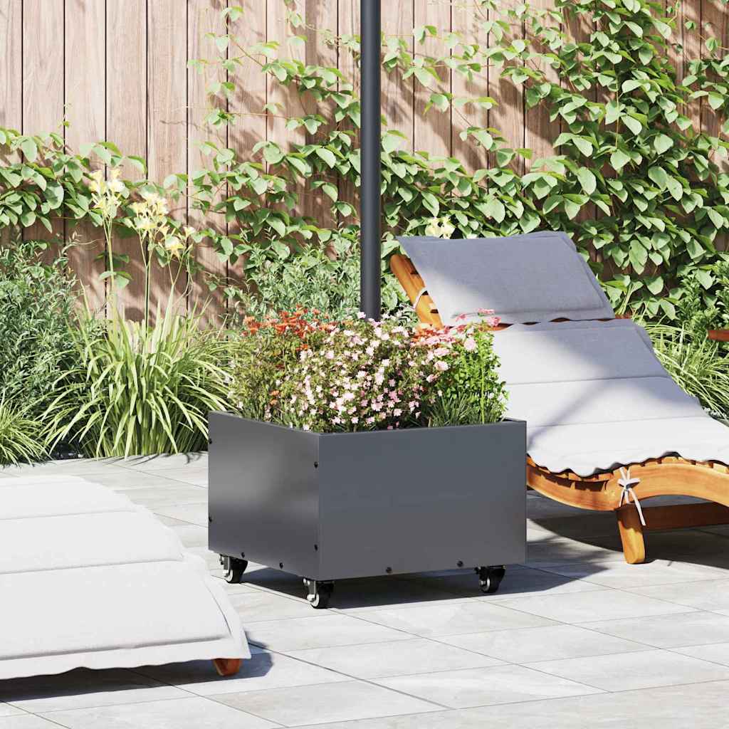 Base Per Parasol Con Vaso Antracite 45 X 45 X 45 Cm Acciaio