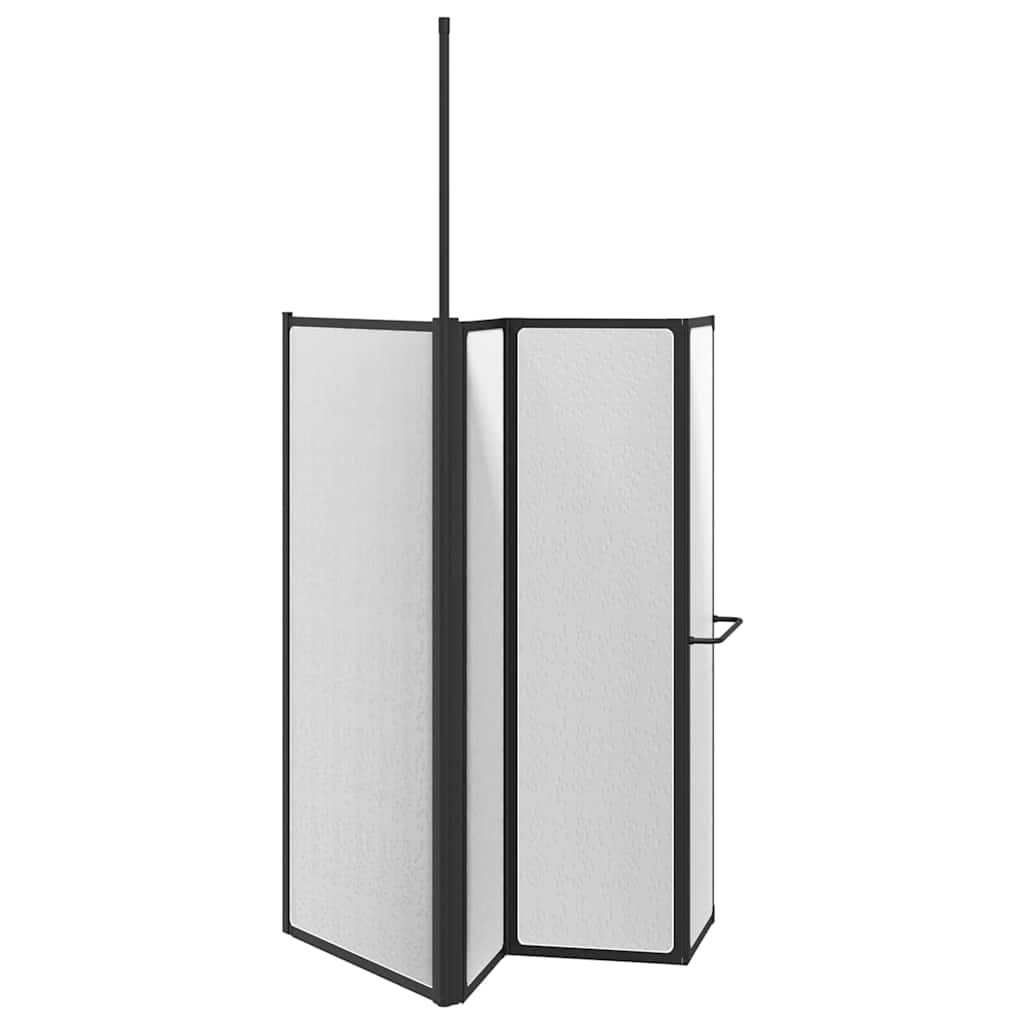 Parete Doccia Altro Nero 120 X 70 X 137 Cm Alluminio - Image 4