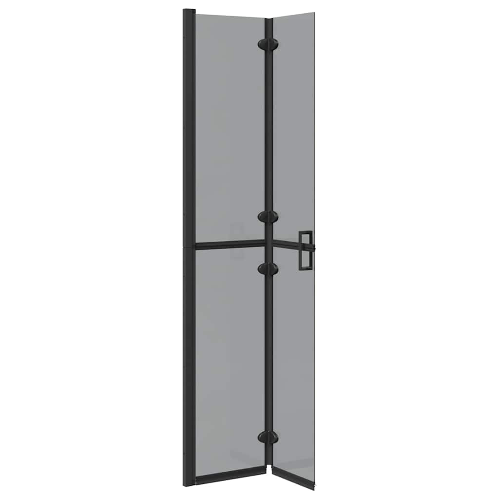 Parete Doccia WalK-In Nero E Trasparente Scuro 70 X 190 cm - Image 4