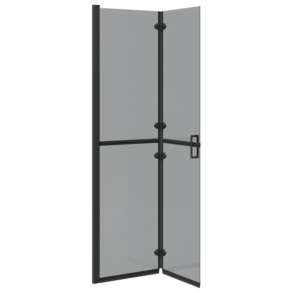 Parete Doccia WalK-In Nero E Trasparente Scuro 100 X 190 cm - Image 4