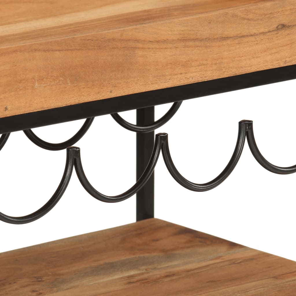 Carrello Da Bar 60x40x80 Cm Legno Massello Di Acacia E Ferro - Image 4
