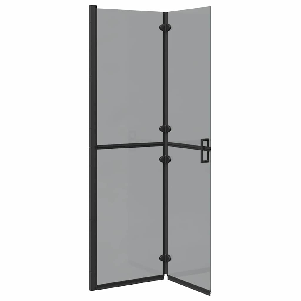 Parete Doccia WalK-In Nero E Trasparente Scuro 110 X 190 cm - Image 4