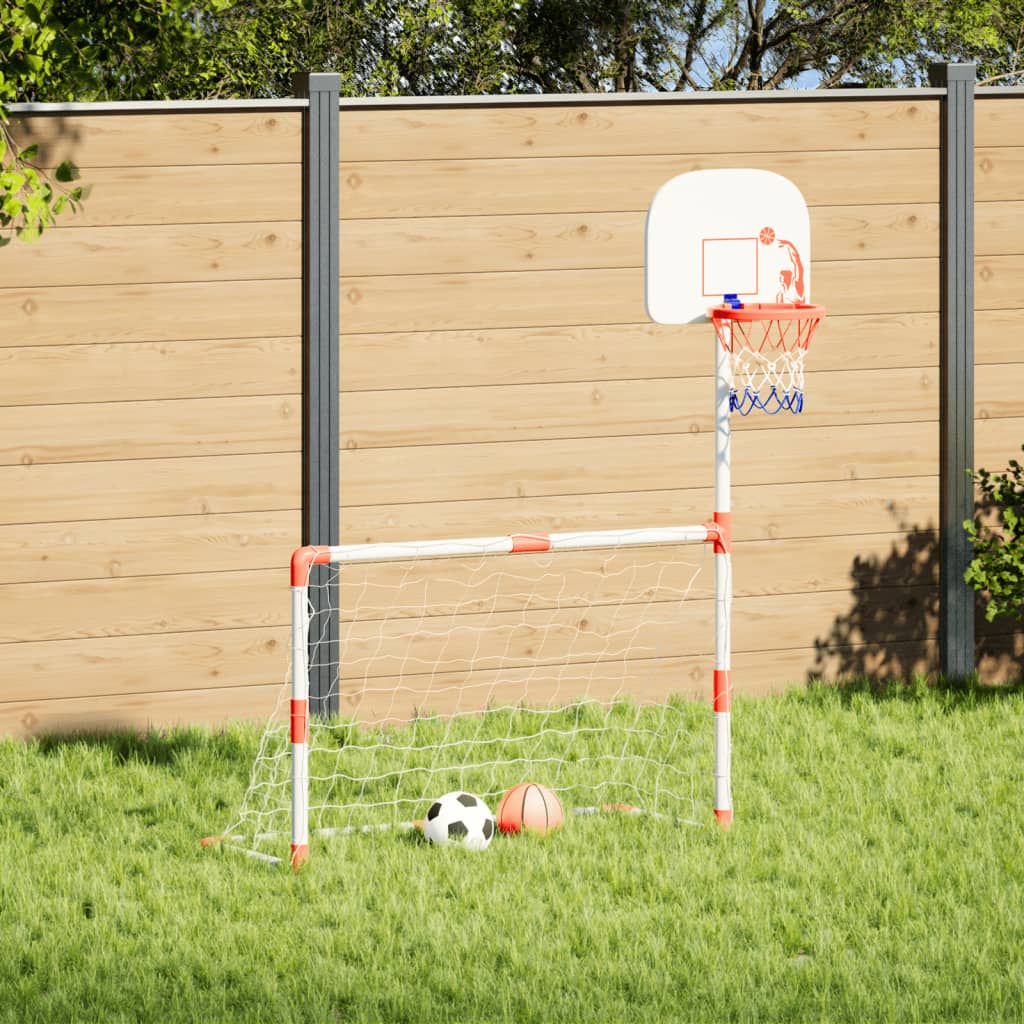 Set Da Calcio E Basket Per Bambini Con Palloni 98x50x70 cm