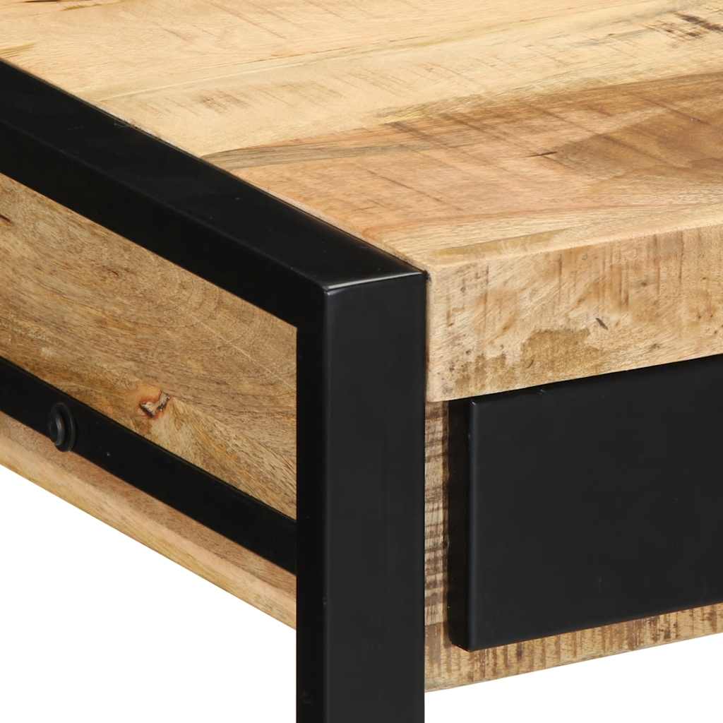 Scrivania 100x50x75 Cm In Legno Massello Di Mango Grezzo - Image 5