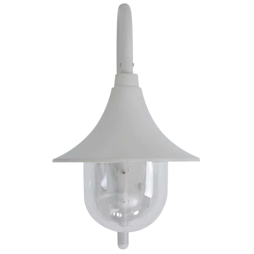 Lampada Da Parete Da Giardino E27 42 Cm In Alluminio Bianco