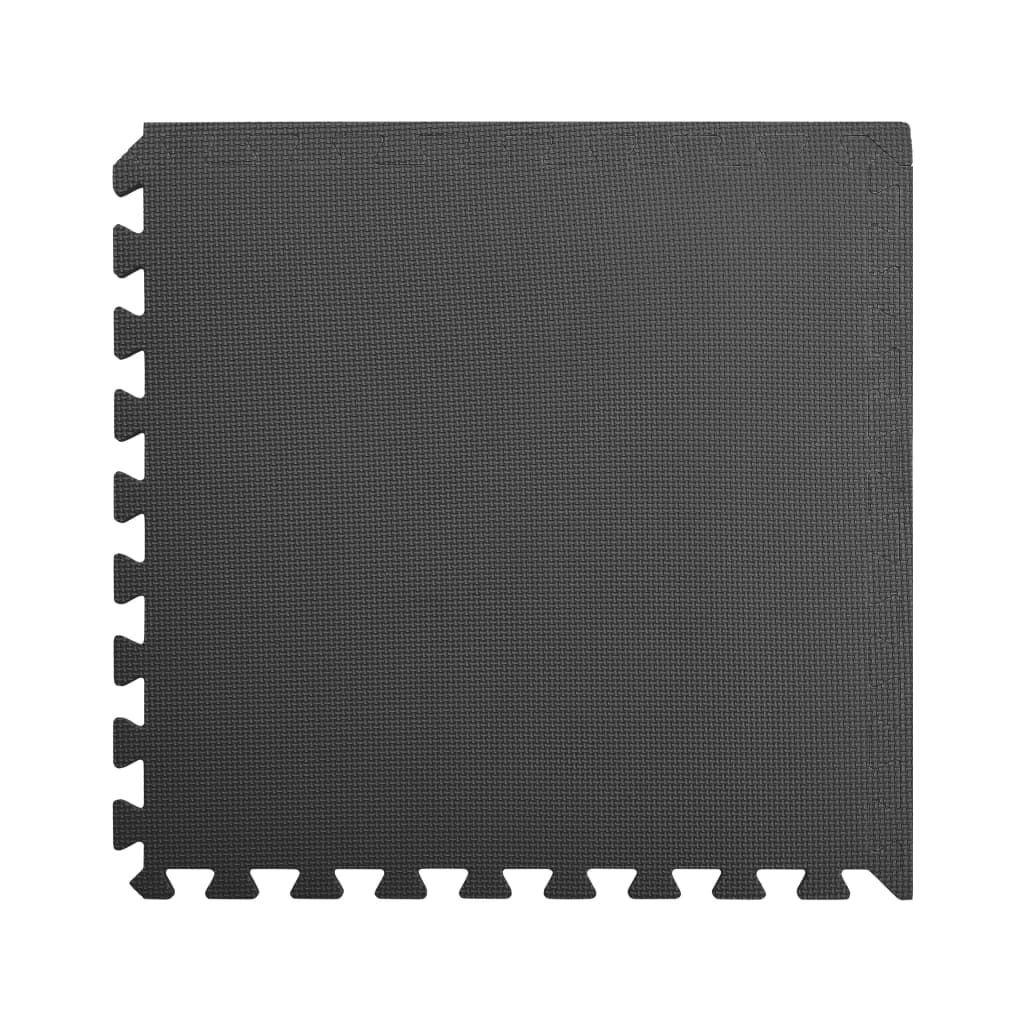 Tappetino A Incastro 12 Pz 4,32 M² In Schiuma Eva Nera
