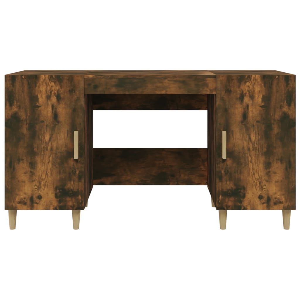 Scrivania Rovere Fumo 140x50x75 Cm In Legno Multistrato - Image 5