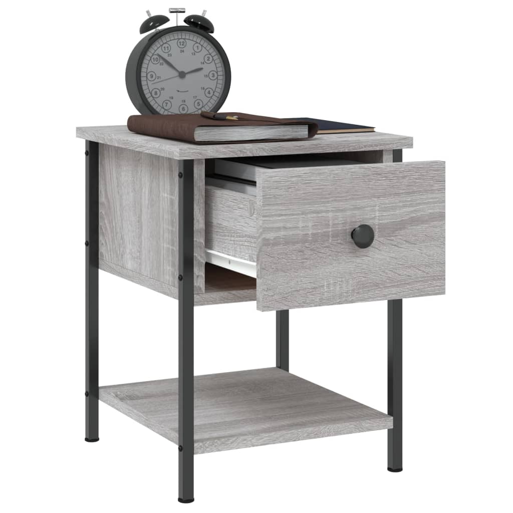Comodini 2 Pz Grigio Sonoma 34x35,5x45 Cm In Legno Multistrato - Image 4
