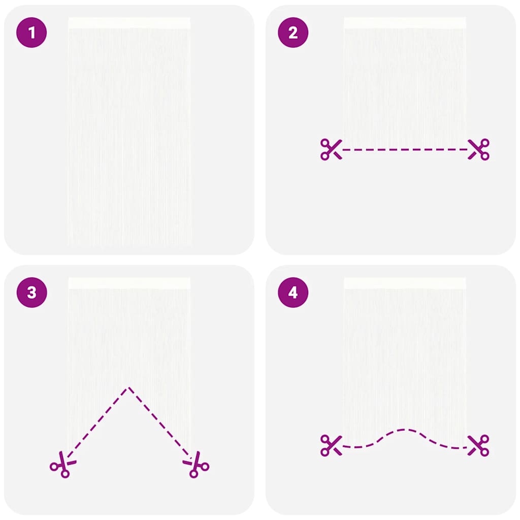 2 Pz Tende A Fili 100x250 Cm Bianche - Image 5
