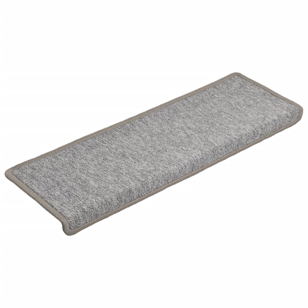 Tappetini Per Scale 15 Pz 65x21x4 Cm Grigio Chiaro Bordo Rettangolare - Image 3