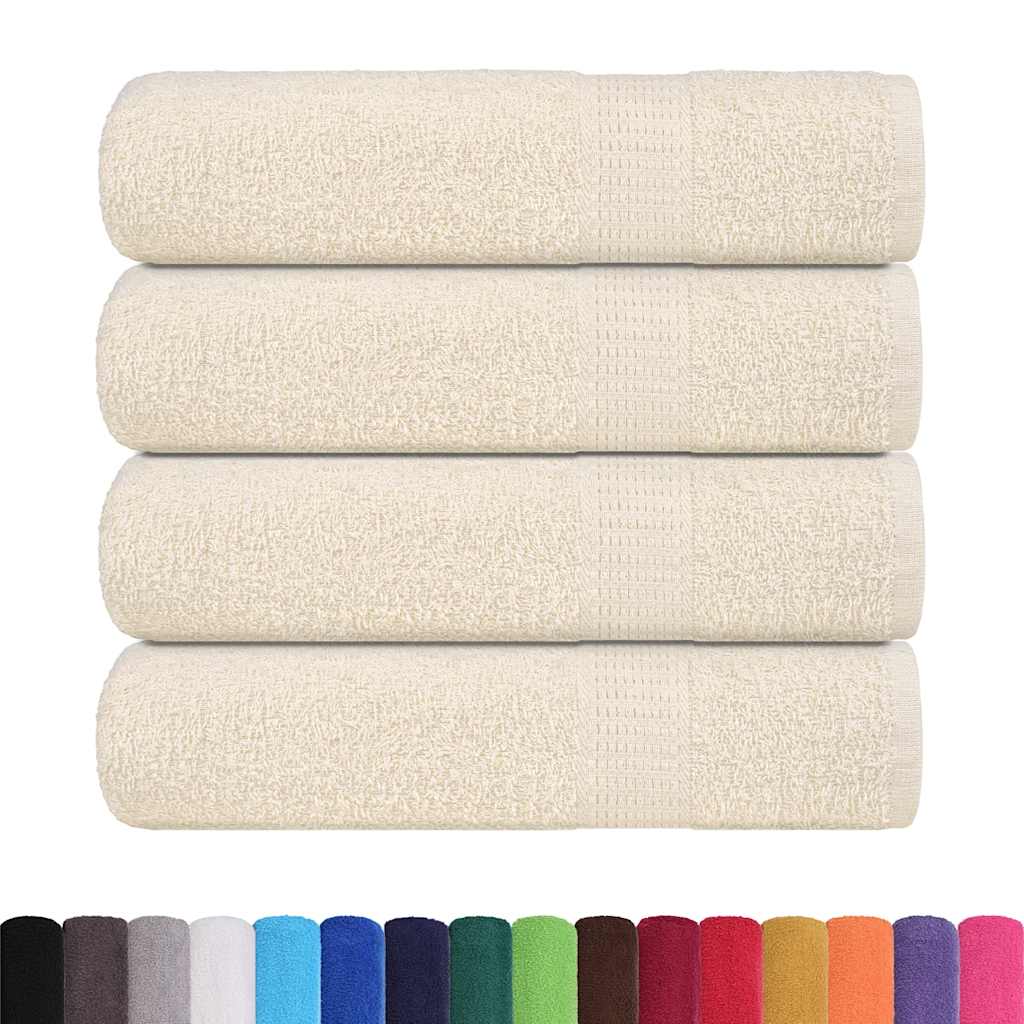 Asciugamani Da Bagno 4 Pz Crema 100x150 Cm 360 G/m² 100% Cotone