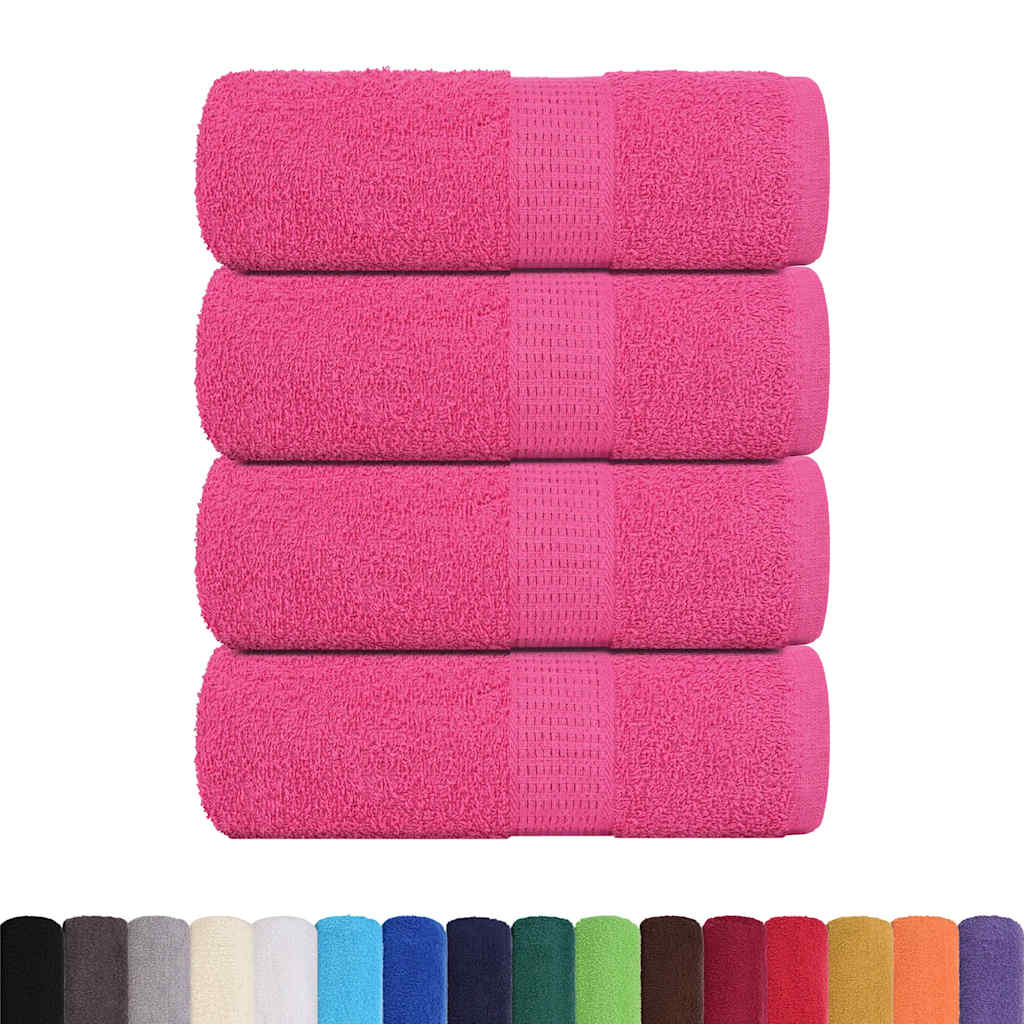 Asciugamani Da Bagno 4 Pz Frogn Rosa 30x30 Cm 100% Cotone
