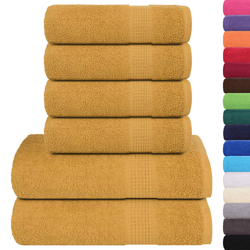 Set Asciugamani 8 Pz Oro 360 Gsm 100% Cotone