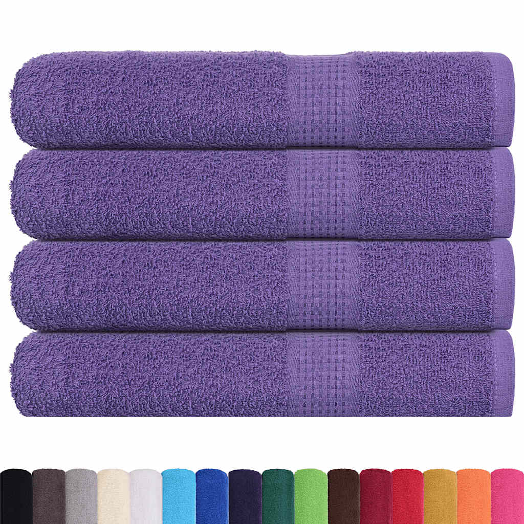 Asciugamani 4 Pz Viola 100x200 Cm 360 G/m² 100% Cotone