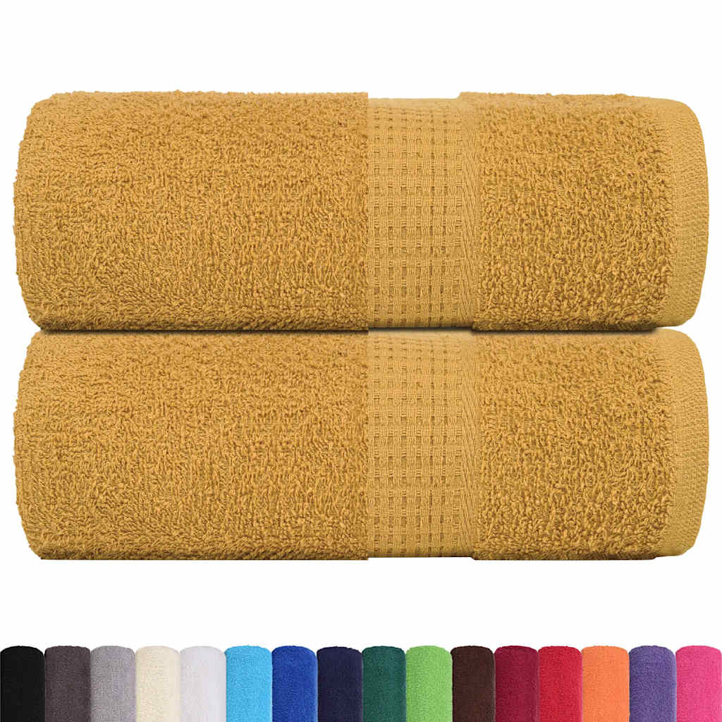 Asciugamani Ospiti 2 Pz Oro 30x50 Cm 360 G/m² 100% Cotone