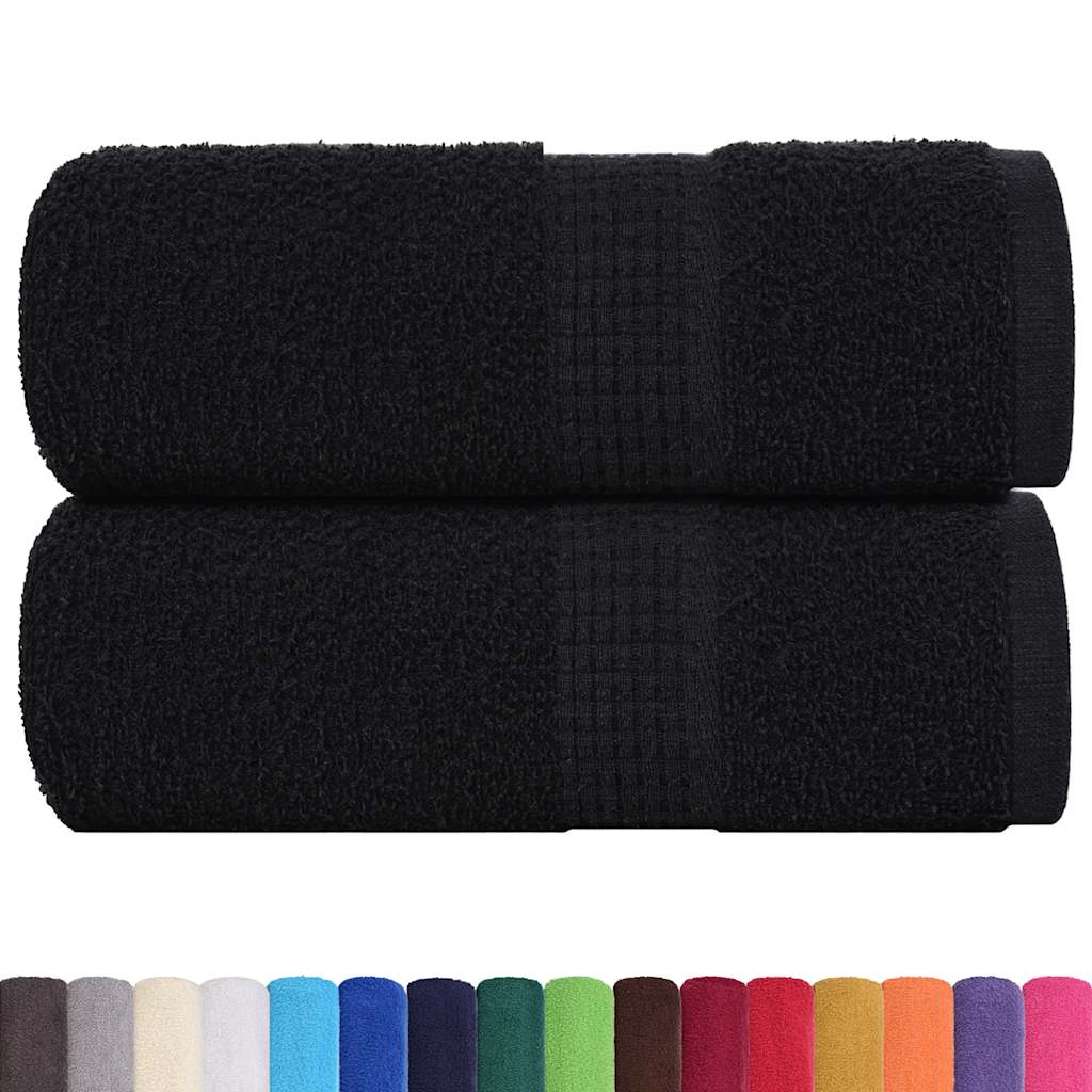 Asciugamani Da Bagno 2 Pz Frogn Nero 30x30 Cm 100% Cotone