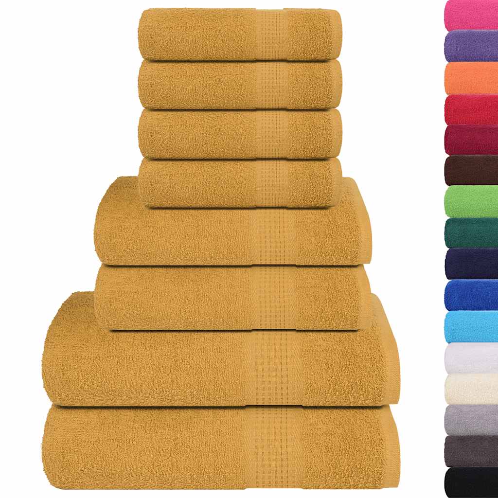 Set Asciugamani 8 Pz Oro 360 Gsm 100% Cotone