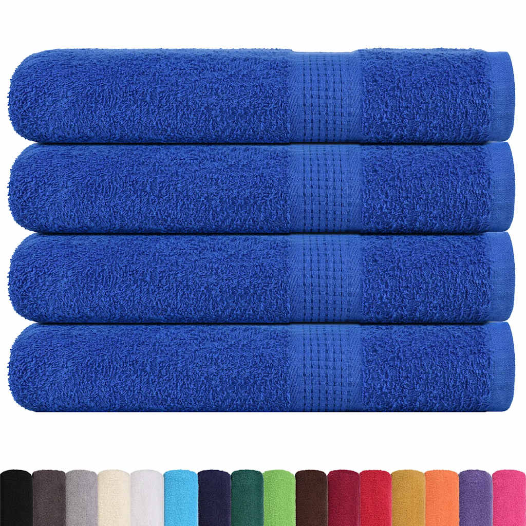 Asciugamani 4 Pz Blu 100x200 Cm 360 G/m² 100% Cotone