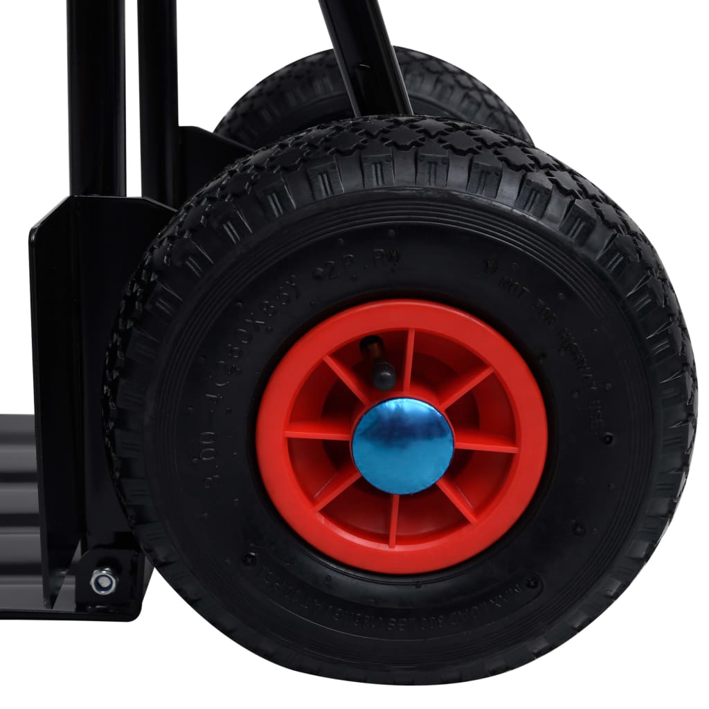 Carrello A Mano Telescopico 200 Kg Nero E Rosso - Image 4