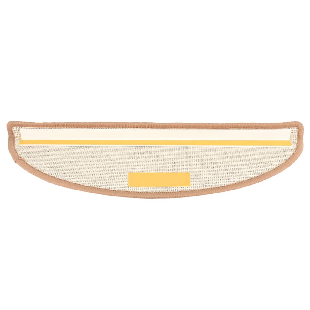 Tappetini Per Scale 15 Pz 56x17x3 Cm Marrone Chiaro Semicircolari - Image 5