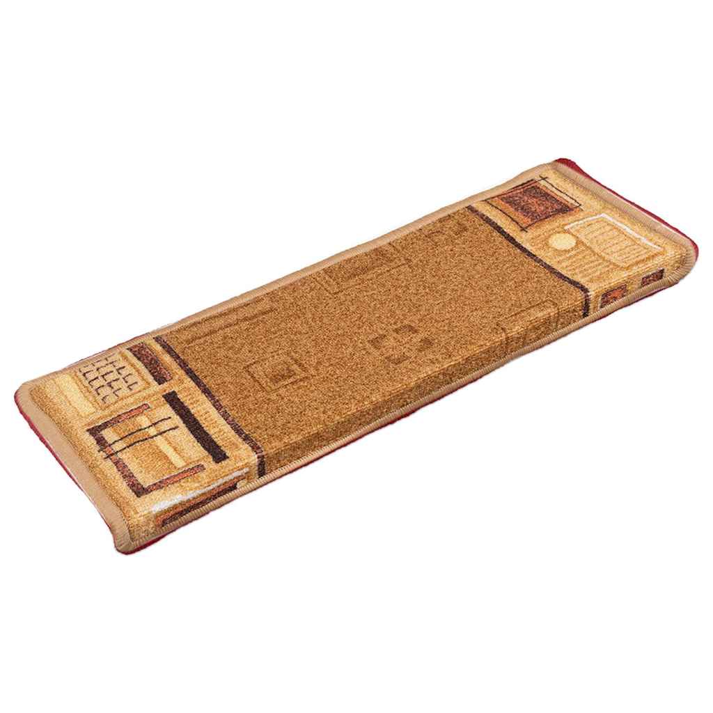 Tappetini Per Scale Autoadesivi 10 Pz 65x21x4 Cm Beige